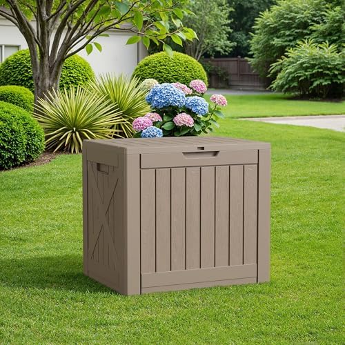 Flamaker Resin Deck Box 40 Gallon Waterproof Outdoor Storage Box