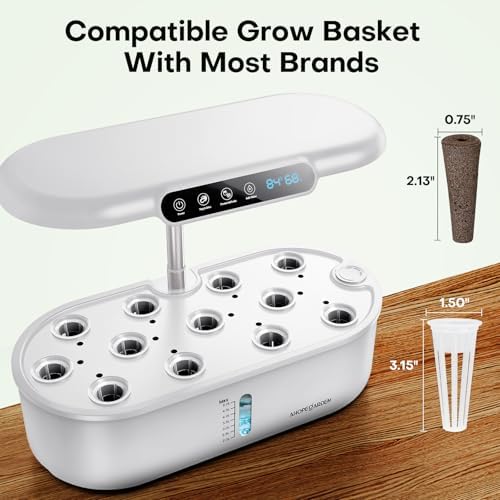 Ahopegarden Hydroponics Growing System: 12 Pods with Smart Env.Detection
