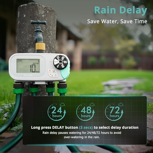 QUOBAS Sprinkler Timer for Garden Hose, Programmable Brass Water Timer