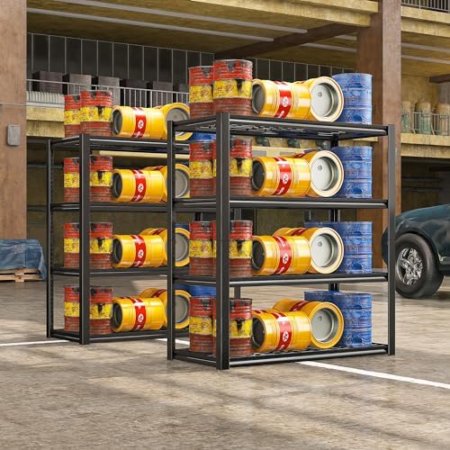 REIBII 40" W Storage Shelves with Wire Mesh Panels for Garage Organization