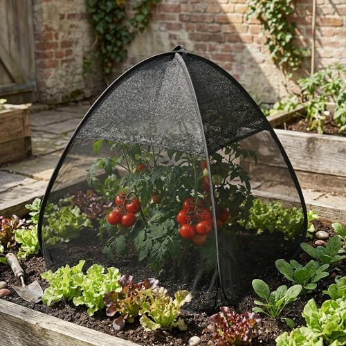 2Pcs Pop Up Garden Netting Bug and Shade Cover,Plant Sun Shade Netting Tent