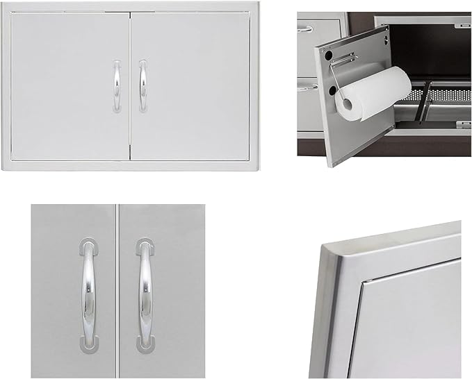 BLAZE BBQ Outdoor Package 7 of 40” LTE Built-in Natural Gas Grill, Gas Griddle, Gas Power Burner, Beverage Center, 39” Door &Three Drawers Combo, Trash Drawer, Double Access Door, and Accessories