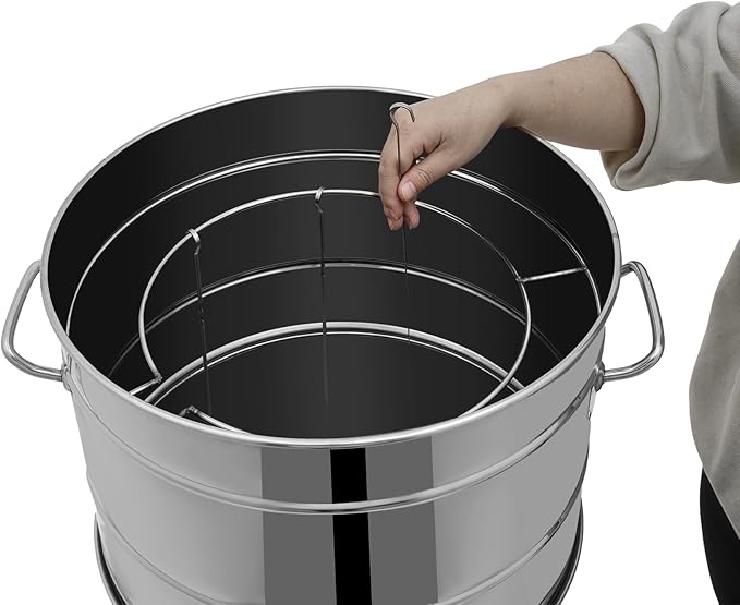 Large Portable Vertical Charcoal Grills, Stainless Charcoal BBQ Grill Barrel 360° Smokeless Outdoor with 50 Skewers for Travel, Outdoor Cooking and BBQ, Camping Picnic Patio Backyard (Large)