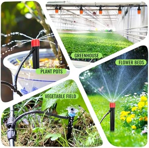 240FT Drip Irrigation System with with 1/2'' 1/4'' Tubing Hose