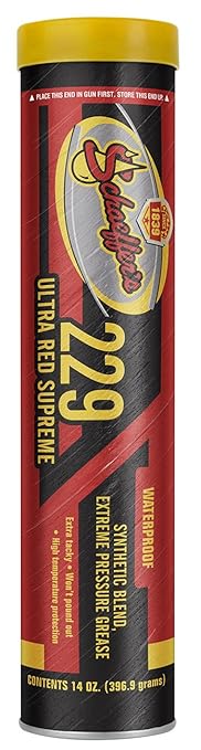 Schaeffer Manufacturing Co. 02292-029S Ultra Red Supreme Grease, NLGI #2, 14 oz.