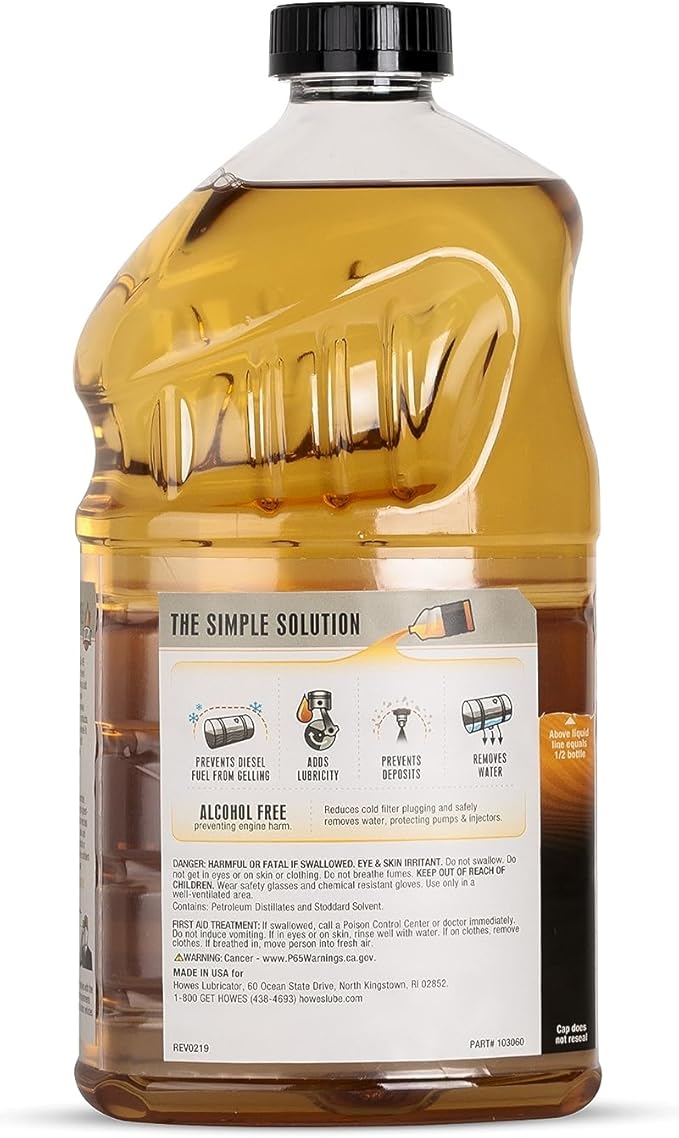 Howes Diesel Treat 64-Ounce Anti-Gel and Diesel Fuel Lubricator Casepack (Six 64-Ounce Bottles)…
