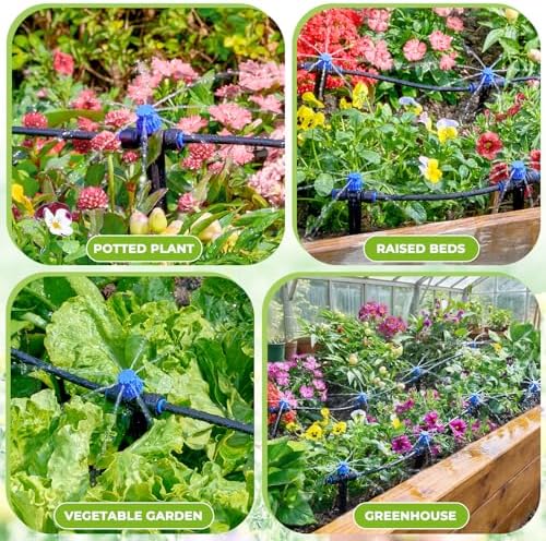 HIRALIY 80ft Push-to-Connect Drip Irrigation Kit