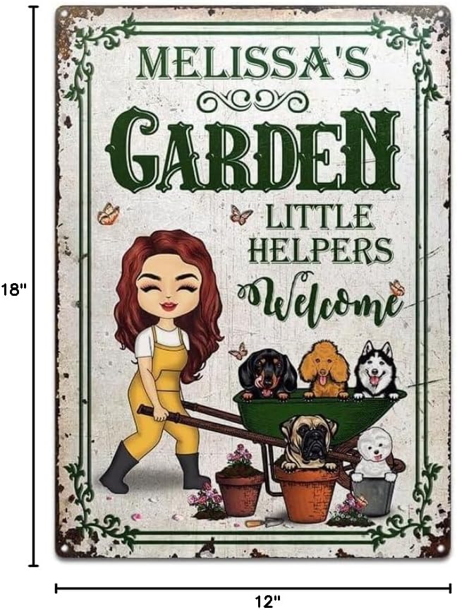And Into The Garden I Go Gardening, Garden Sign, Personalized Custom Classic Metal Signs Garden Yard Wall Decorative Metal Sign (6)