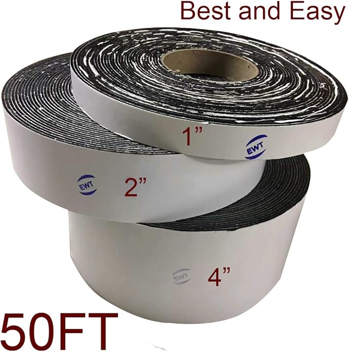 (615) EWT Premium Asphalt Tarmac Parking lot Joint and Crack Sealer Hot-Filler Repair Tape 50 FT Long (2 inchs x 50ft Tape)