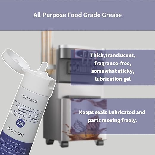 Multi-Purpose Greese 4oz Food Grade White Lithium Grease Tube Synthetic Lubricant Plumbers Grease for Valve, Faucet, O Rings
