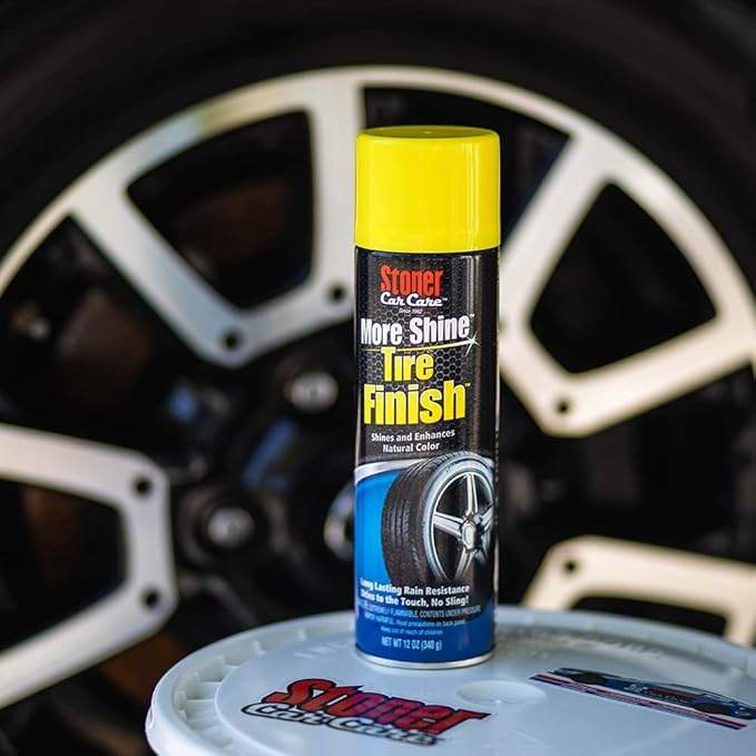 Stoner Car Care 91094-2PK More Shine Tire Finish – Tire Shine Spray for a Deep Matte Black Finish with Long-Lasting Rain-Resistant Protection, Non-Greasy No Sling – 12 oz (Pack of 2)