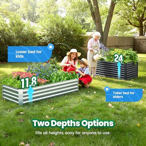 Quictent Large Raised Garden Bed with Cover 6x3x2 ft