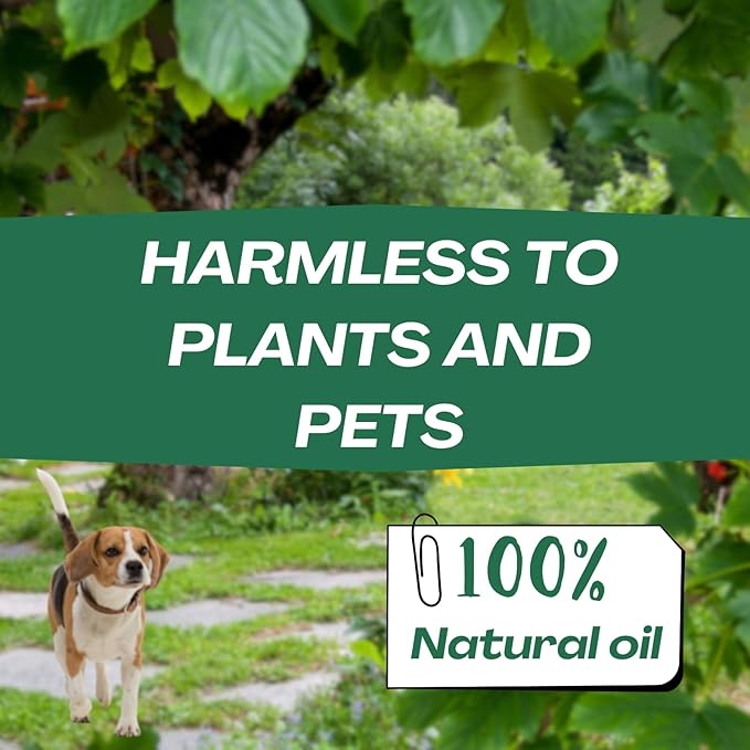 Deer & Rabbit Repellent Balls for Gardens, Plants & Trees - Outdoor Scent Deterrent with Plant Oils, Safe Around Pets, Long-Lasting 30-60 Days Protection