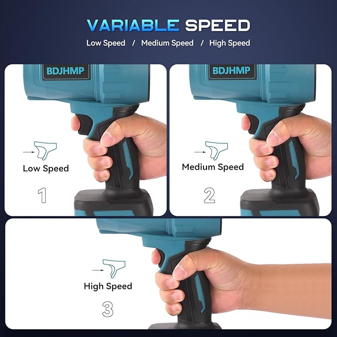 Leaf Blower Cordless, 21V 350,000RPM Portable Dust Cleaner Handheld Leaf Blower w/ 5.0Ah Batteries & Charger, Lightweight Blower for for Lawn, Yard, Patio, Sidewalk and Car Cleaning