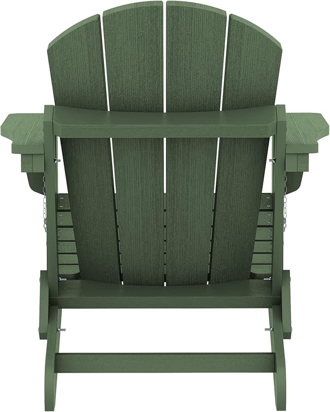 SERWALL Adirondack Chair Set of 6 for Patio Garden Outdoors Fire Pit- Army