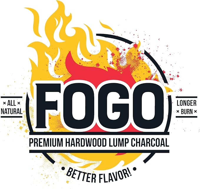 FOGO Premium Oak Restaurant Grade All-Natural Hardwood Medium and Small Sized Lump Charcoal for Grilling and Smoking, 17.6 Pound Bag