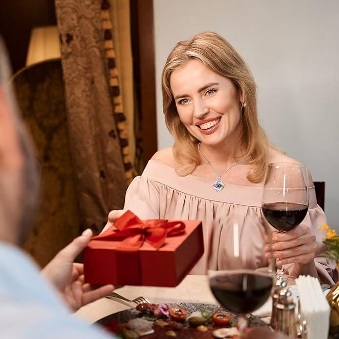 Iefil Christmas Gifts for Women - 925 Sterling Silver Love Knot Necklace, Anniversary Birthday Jewelry Gifts for Wife Girlfriend Mom