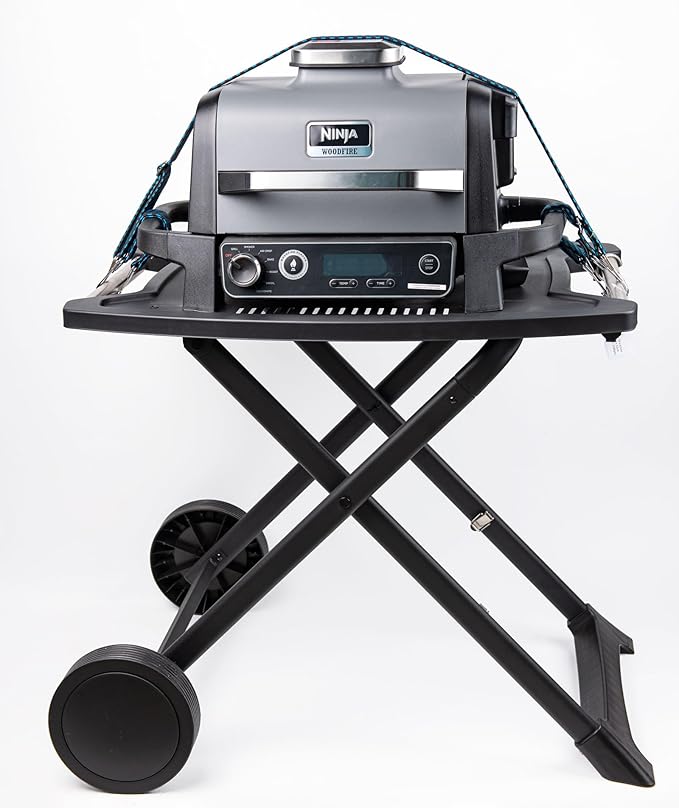 Portable Cart for Weber Q1200, Q1000, Q2200, Q2000, Q2400, Folding Cart for Outdoor BBQ,Portable Stand for Weber Q Series Gas Grills and Ninja Woodfire OG700 Series