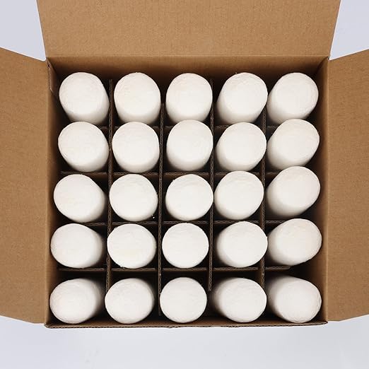 Labasics Cellulose Extraction Thimbles, 1.34 inch Diameter, 3.94 inch Length, Soxhlet Extraction Thimbles, 25 Pack