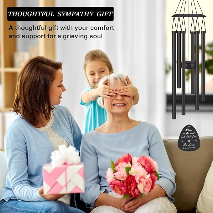 Wind Chimes with Sympathy Wind Spinner,Outside Garden Decor Gifts for Women Mom and Grandma,Memorial Wind Chimes for Loss of Loved One Prime,Bereavement/Sympathy/Memorial Gift