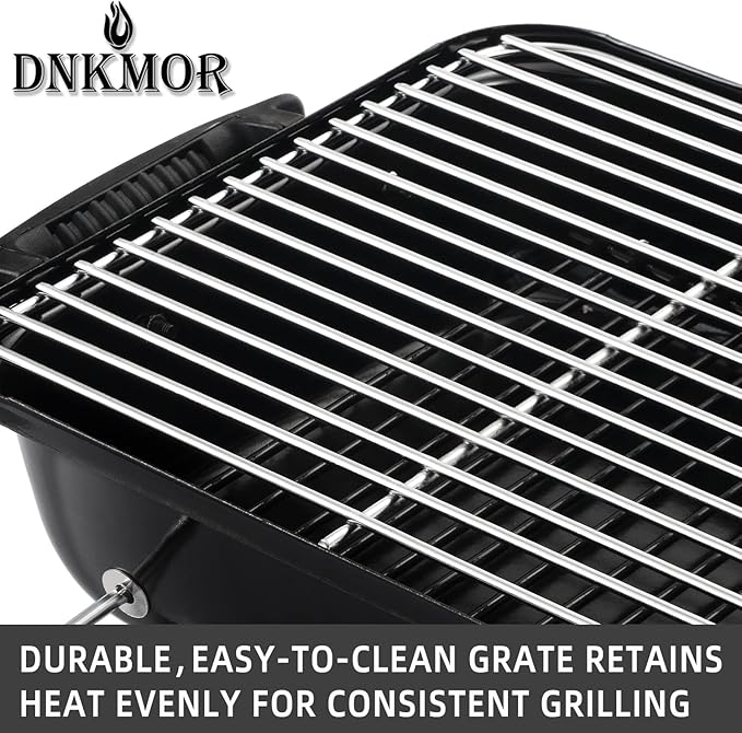 Portable Charcoal Grill, Tabletop Outdoor Barbecue Smoker, Small BBQ Grill for Outdoor Cooking Backyard Camping Picnics Beach,RED