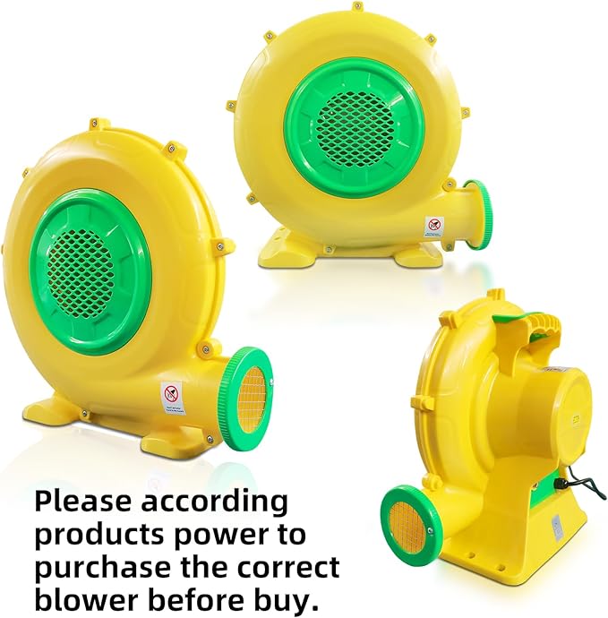 Air Blower, 480W 0.64HP Bounce House Blower, Portable Inflatable Bubble HOU-se Blo-wer, Perfect for Inflatable Bounce House, Bouncy Castle, Jumper, Water Slid, Corded(480 Watt 0.6HP)