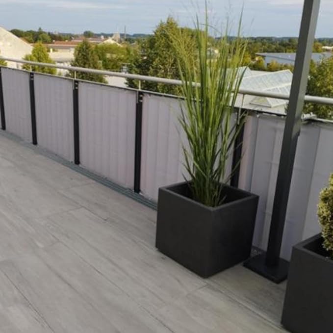 4'x25' Dark Green Privacy Fence Screen, 100% Solid Non-See-Through Privacy Fence Panel, Garden Privacy Fence, Full Privacy for Balcony, Backyard,Porch, Railing and Pool