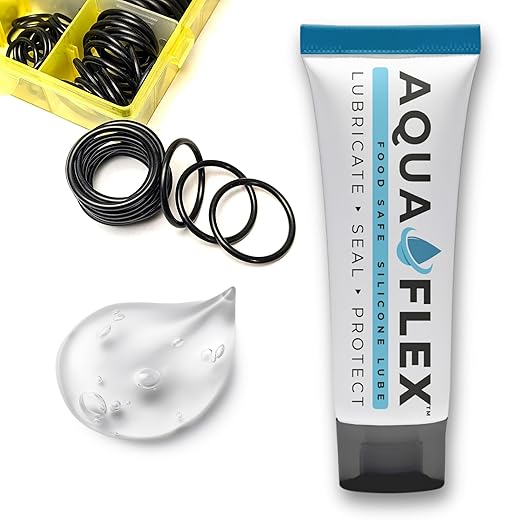 Aqua Flex Premium Silicone Lubricant Grease | NSF Registered Food Grade | Versatile Lube Solution for Pool & Spa, O-Rings, Gaskets, Pumps, Filters, Valves, Marine, Scuba, Automotive, and More