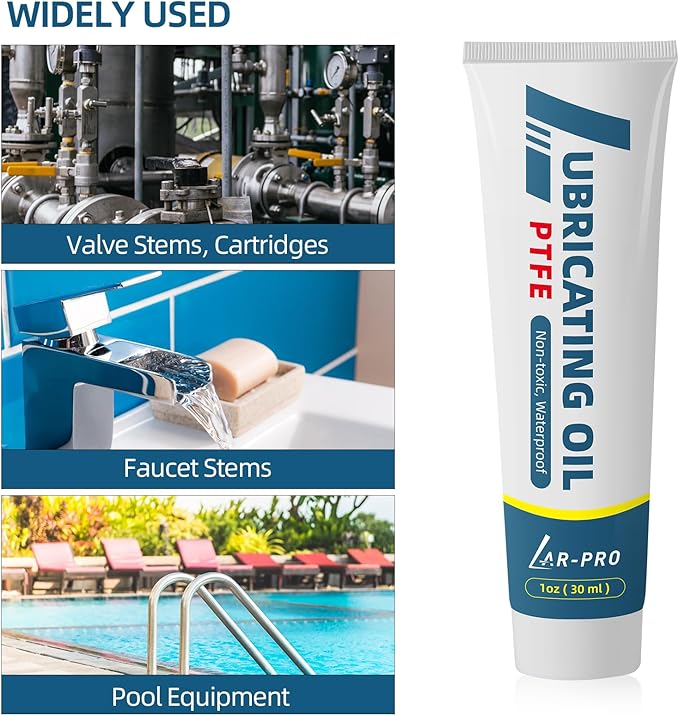 AR-PRO (5-Pack) General-Purpose Silicone Sealant Lubricant - 1oz Waterproof Silicone Grease Long-Lasting Lube use for Swimming Pool O-Rings, Pool Gaskets, Valve, Faucet and Bearings