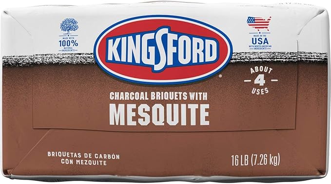 Kingsford Original Charcoal Briquettes with Mesquite, BBQ Charcoal for Grilling - 16 Pounds