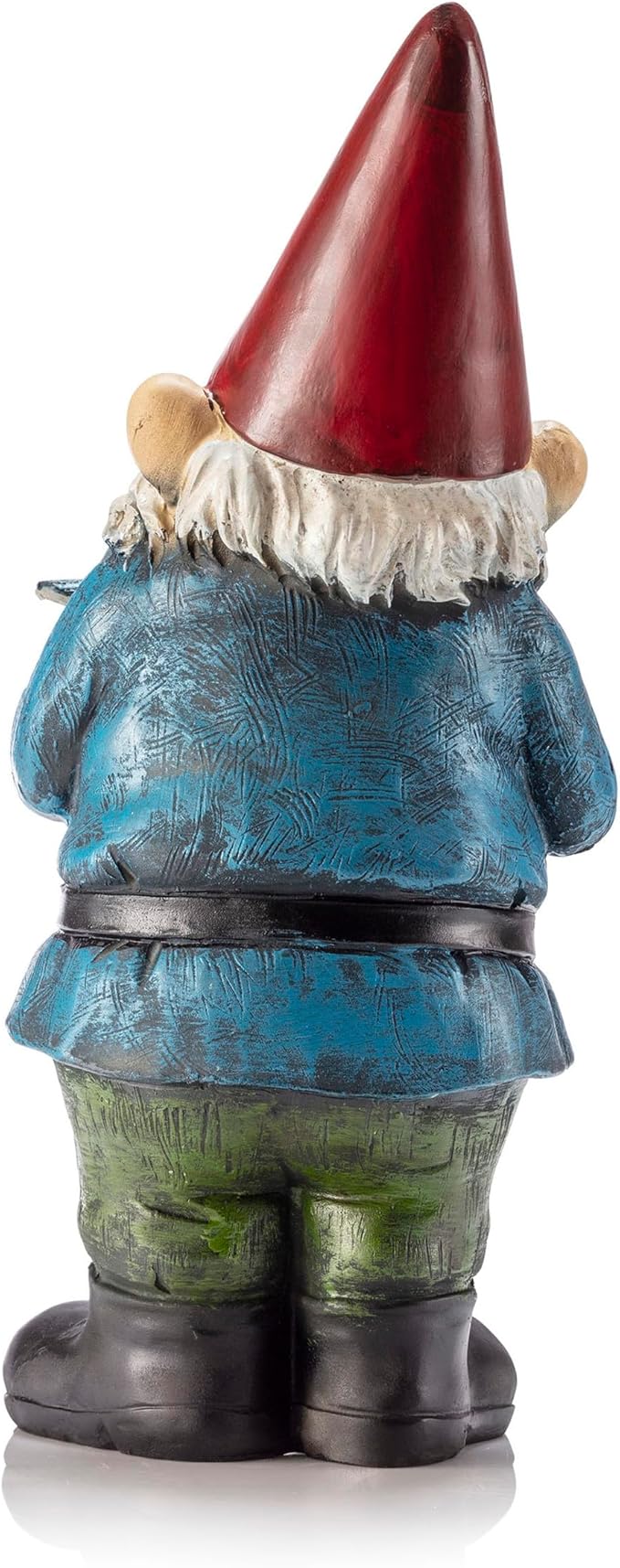 Alpine Corporation | 12"H Outdoor Garden Gnome Yard Statue with Bird Accent — Whimsical Hand-Painted Décor for Lawn, Patio & Flower Beds — Multicolor Finish
