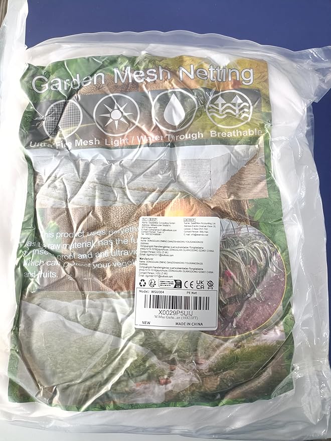 Garden Netting Pest Barrier 10X33FT Ultra Fine Garden Neting Plant Cover Garden Mesh Barrier Garden Netting for Raised Beds Insect Netting Mesh Cover Protection for Vegetable Flower Fruits Greenhouse