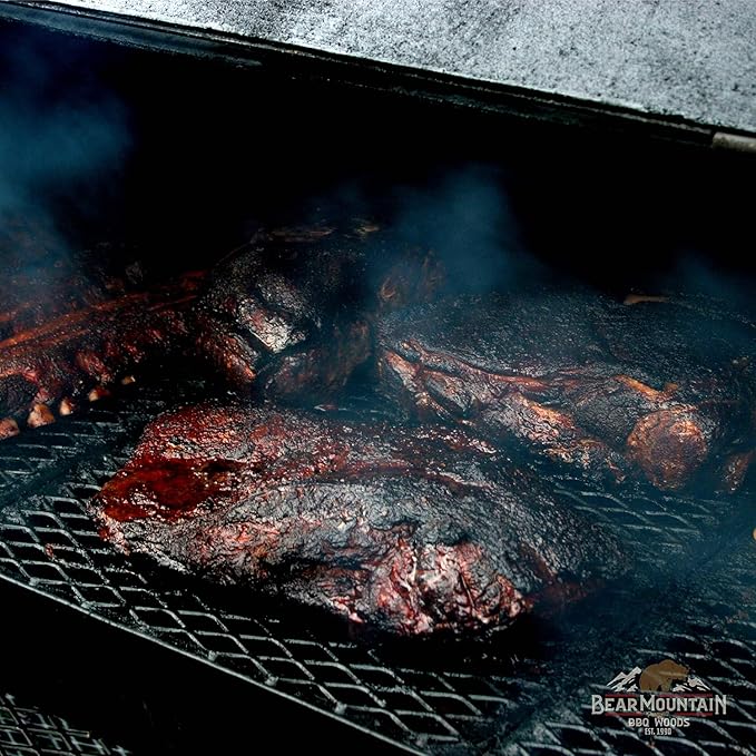 Bear Mountain All Natural Wood Pellets for Smoker, Grill & BBQ, 40 Lbs, Apple - Premium Hardwood Barbecue Pellets for Indoor and Outdoor Grilling