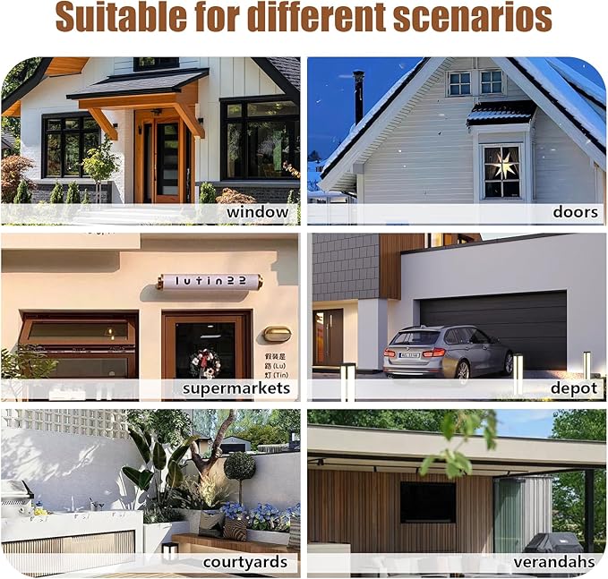 Door Awning Window Canopy, Modular Spliced Awnings for Outside,Porch,Patio,Deck,Polycarbonate Sheet,UV, Rain, and Snow Protection (Brown Board & Black Bracket, 35'’*40'’)