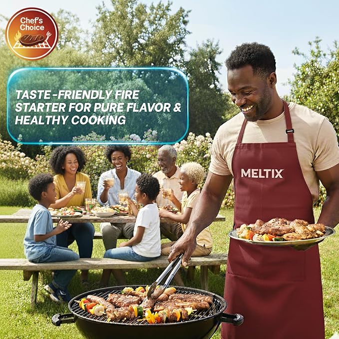 MELTIX 160pk All-Natural Fire Starters for Campfires, BBQ, Grills, Fire Pits & Wood Stoves โ Odorless, Waterproof, Long-Lasting Kindling Cubes