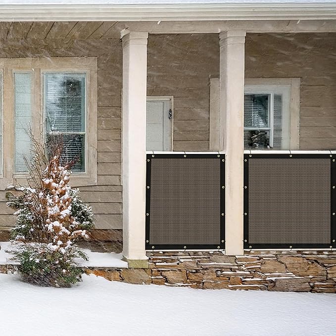 UPGRADE Privacy Fence Screen 3'x80' Brown Outdoor 90% Visibility Blockage 170 GSM Mesh Shade Cover Panels for Backyard,Balcony,Home Decoration with Zip Ties,Customized Avaliable