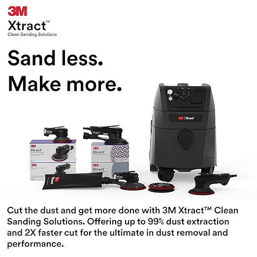 3M Pneumatic Random Orbital Sander, 88951, 6 in, Non-Vacuum, 5/16 in Orbit, Lightweight and Comfortable, 12000 RPM, .28 HP (209W) Motor, Variable Speed
