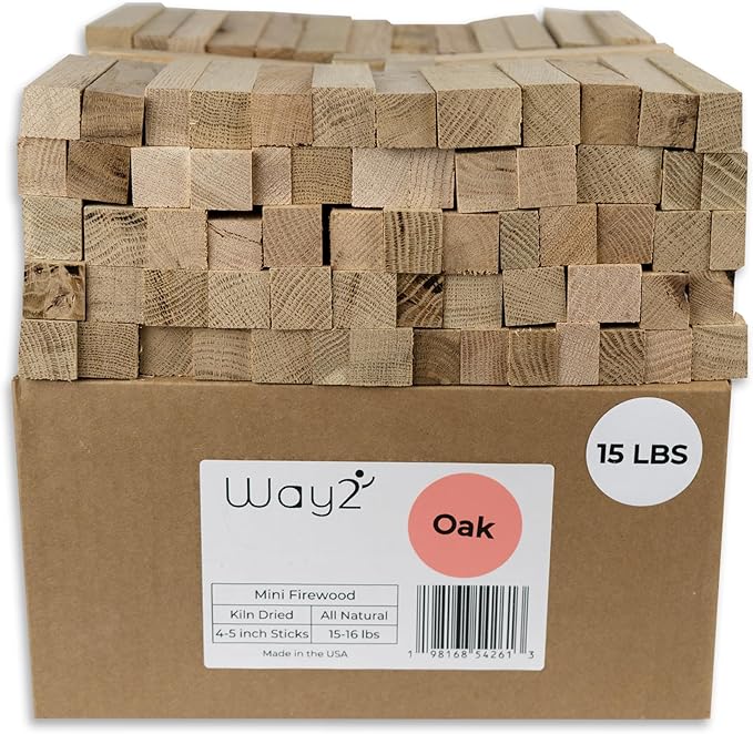 Pizza Oven Wood Kiln Dried Oak | 15-16 lbs | 4-5 inch Cooking Wood | Compatible with Solo Stove, Gozney & More | Mini Firewood for Fire Pits, Campfires, Smoking & Fire Starters