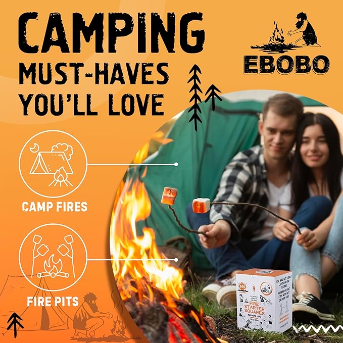 240 pcs Fire Starter Cubes โ Natural Wax-Based, Odorless & Non-Toxic โ Quick Ignition for BBQ Grill, Fireplace, Wood Stove, Fire Pit & Camping โ Easy, Mess-Free Lighting