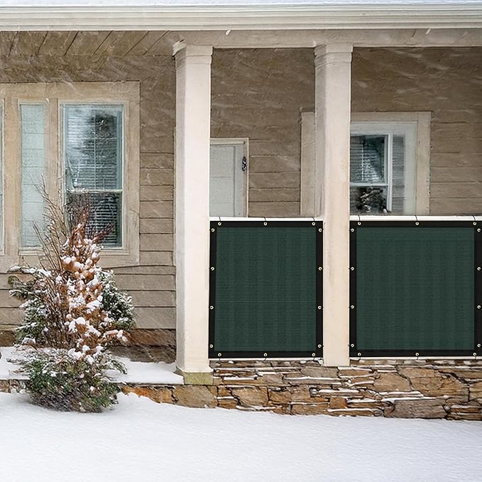 UPGRADE Privacy Fence Screen 3'x90' Dark Green Outdoor 90% Visibility Blockage 170 GSM Mesh Shade Cover Panels for Backyard,Balcony,Home Decoration with Zip Ties,Customized Avaliable