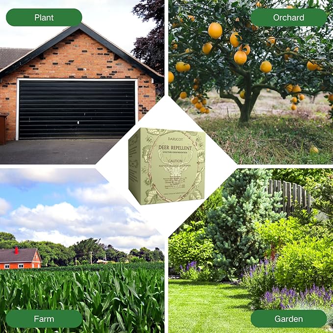 Deer Repellent Balls 12 Pack, Effective Deer Deterrent for Garden, Protect Your Plants with Powerful Repellents Deer for Flowers, Shrubs & Trees