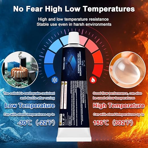 200ml Conformal Coating for Electronics, Silicone Conformal Coating Insulating Sealant, Waterproof & Heat Resistant, for Circuit Board and Component Protection