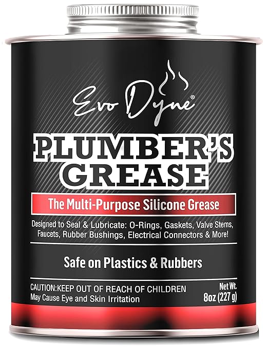 Silicone Grease (8oz), Silicone Paste | Plumbers Grease | Made in USA - Multi-Purposebfor Faucet Stems, Valves, Cartridges & DIY Projects