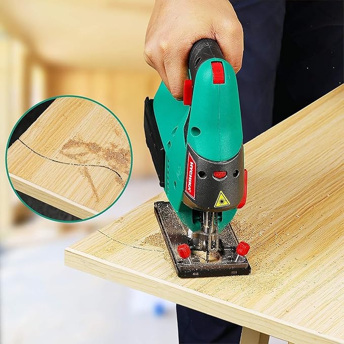 HYCHIKA Reciprocating Saw, 6.7A Jig Saw, Laser class: II, 2-Tool Power Tool Combo Kit