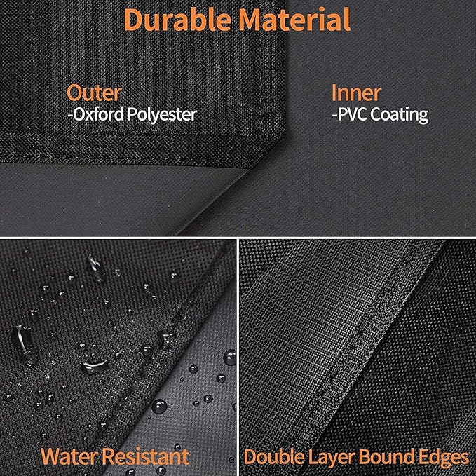 Heavy Duty Grill Cover Compatible with 1666 Blackstone 22inch Tabletop Griddle Without Hood, Also Compatible with Royal Gourmet PD1202S and Cuisinart CGG-501, Waterproof & Windproof