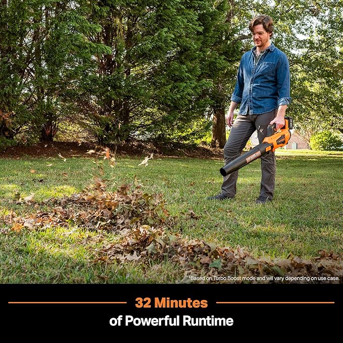 LawnMaster CLBL2417A Cordless Blower 24V Max with 4.0Ah Battery and a Charger