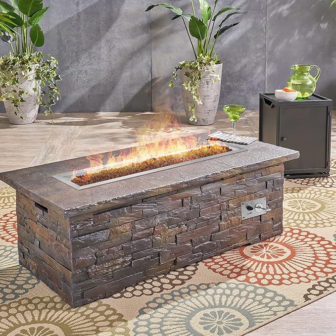 Stanbroil 30 x 6 Inch Linear Natural Gas Fire Pit Burner Kits with Spark Ignition, 304 Stainless Steel Firepit Replacement for Outside Fire Table Backyard, 54,000 BTU'S Max