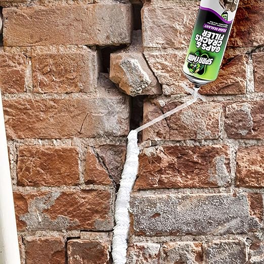 Sprayman Gaps and Cracks Filler Foam - Polyurethane Expanding Foam Sealant for Insulating Doors & Windows, Waterproof & Paintable, Straw Use - 12oz, 12 Pack