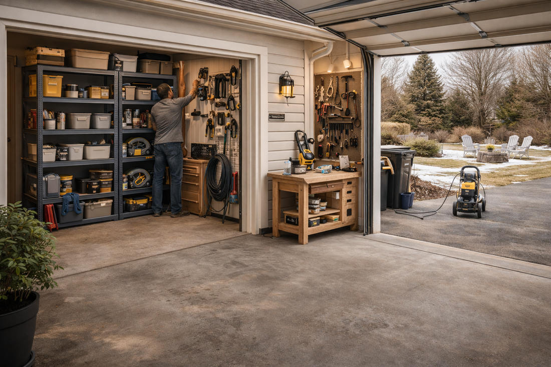Garage Organization &amp; Driveway Setup: Smart Storage Systems for a Functional Outdoor Season