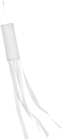 M METERXITY 1-Pack Windsock Flag, Colorful Wind Socks for Garden/Yard/Patio/Home Decor, Spring Summer Fall Winter Outdoor Hanging Decoration [59 in / 150cm, White]